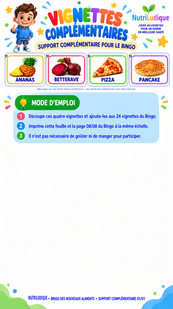 Vignettes complémentaires pour le Bingo